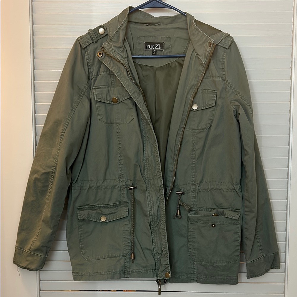 Rue21 Olive Green Utility Jacket